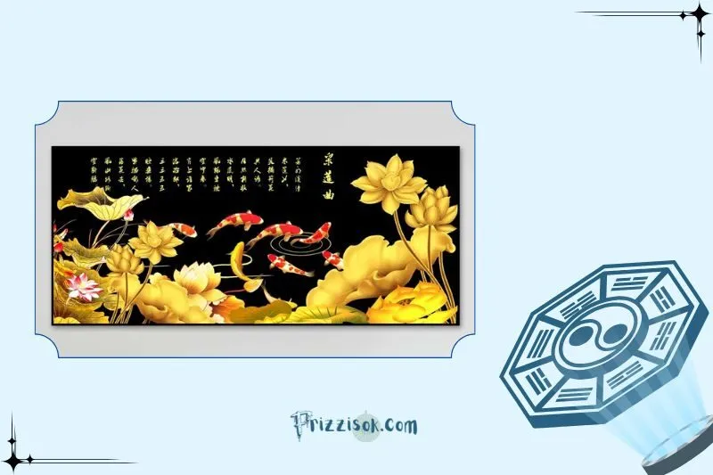 Cách chọn tranh bông sen vàng hợp phong thủy