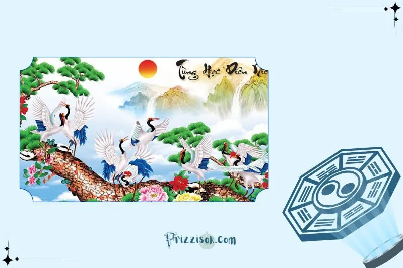 Cách chọn tranh Tùng Hạc Diên Niên phù hợp với không gian sống