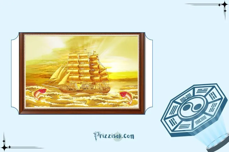 Hướng dẫn bảo quản tranh thuyền vàng phong thủy đúng cách