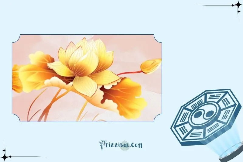 Tranh bông sen vàng phong thủy là gì?