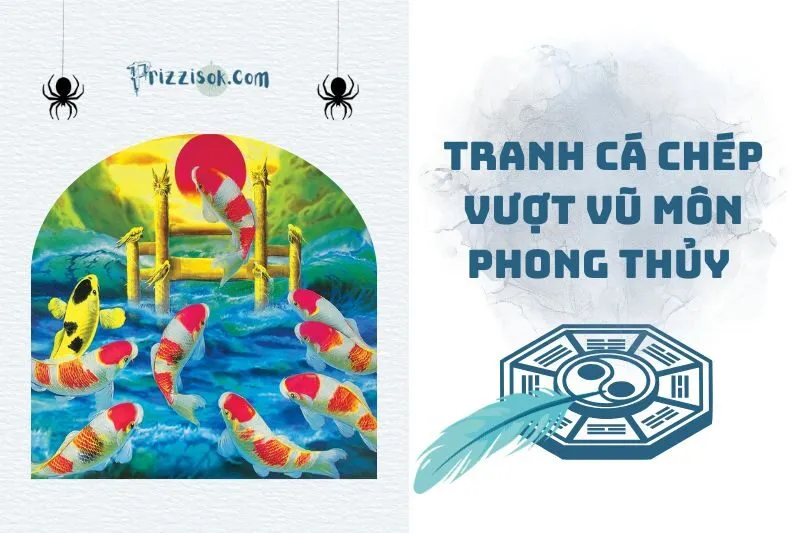 Tranh Cá Chép Vượt Vũ Môn Phong Thủy 2025: Ý Nghĩa Và Cách Treo