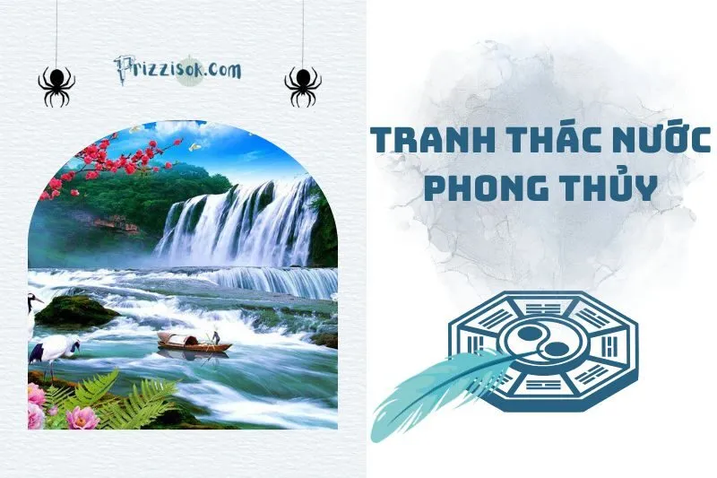 Tranh thác nước phong thủy