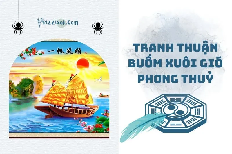Tranh thuận buồm xuôi gió phong thủy 2025: Ý nghĩa và cách treo