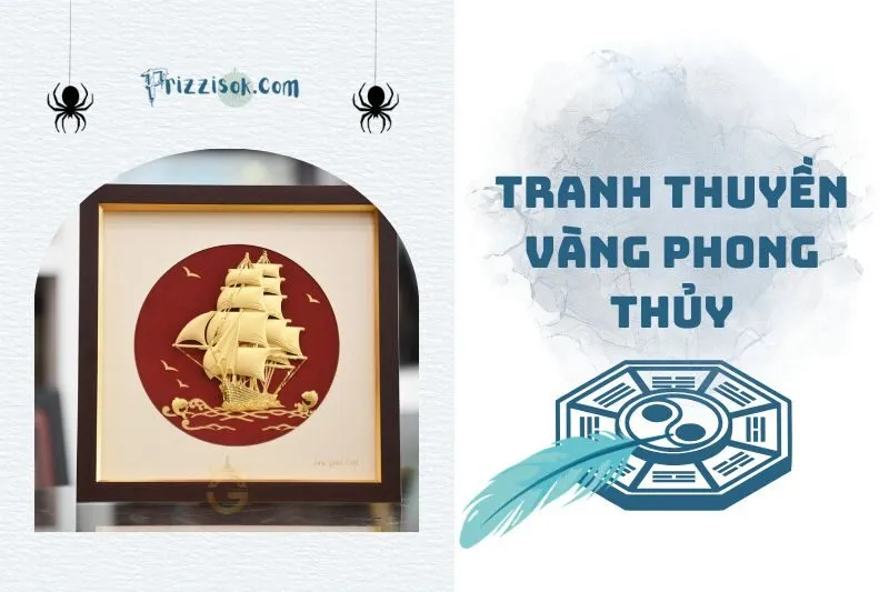 Tranh thuyền vàng phong thủy 2025: Ý nghĩa, cách treo, chọn mua