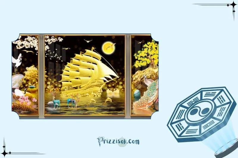 Tranh thuyền vàng phong thủy hợp với những ai?