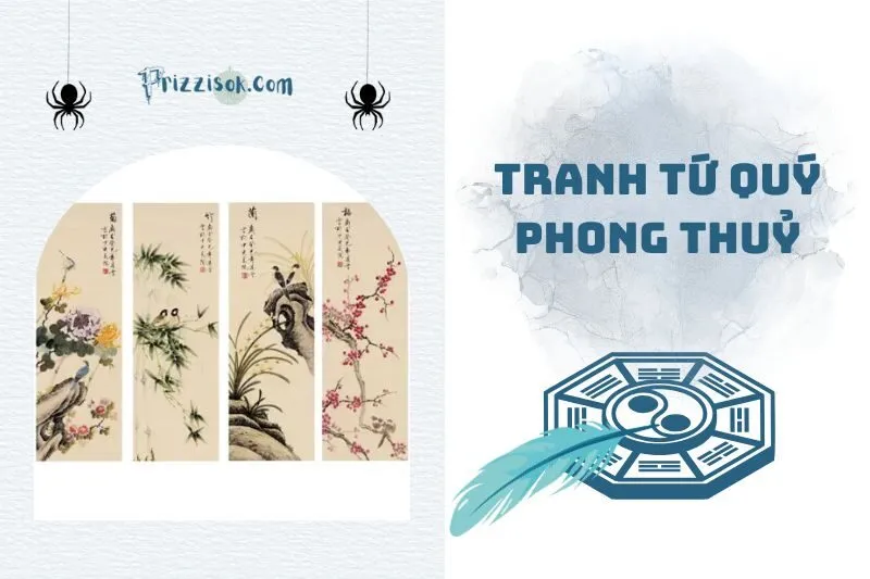 Tranh tứ quý phong thủy 2025: Ý nghĩa, cách chọn và treo tranh