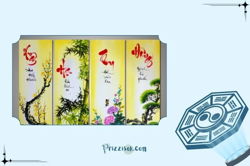 Tranh tứ quý phong thủy là gì? Khái niệm và nguồn gốc