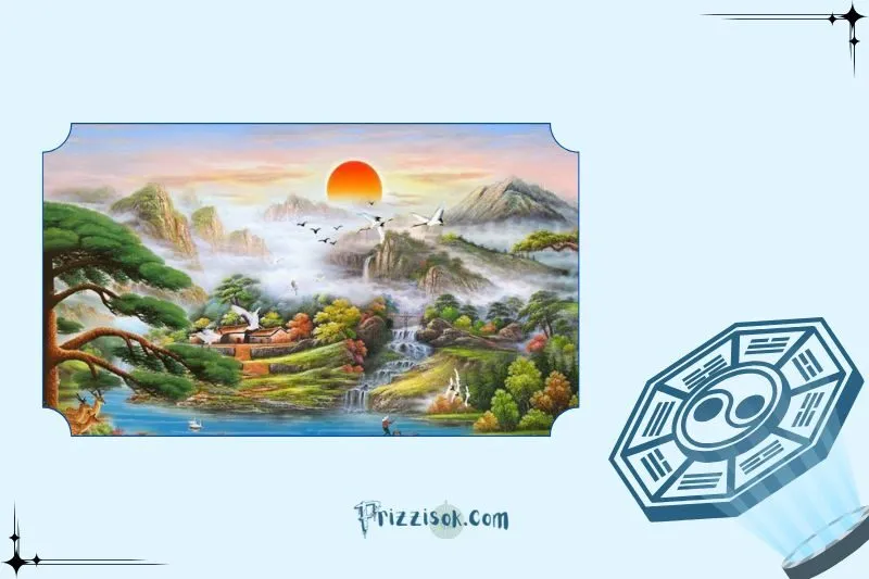 Ý nghĩa phong thủy của tranh Nhật Xuất Thiên Sơn