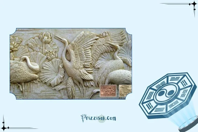 Ý nghĩa phong thủy của tranh sen hạc